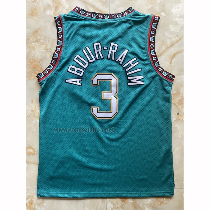 Camiseta Memphis Grizzlies Shareef Abdur-Rahim NO 3 Mitchell & Ness 1996-97 Verde